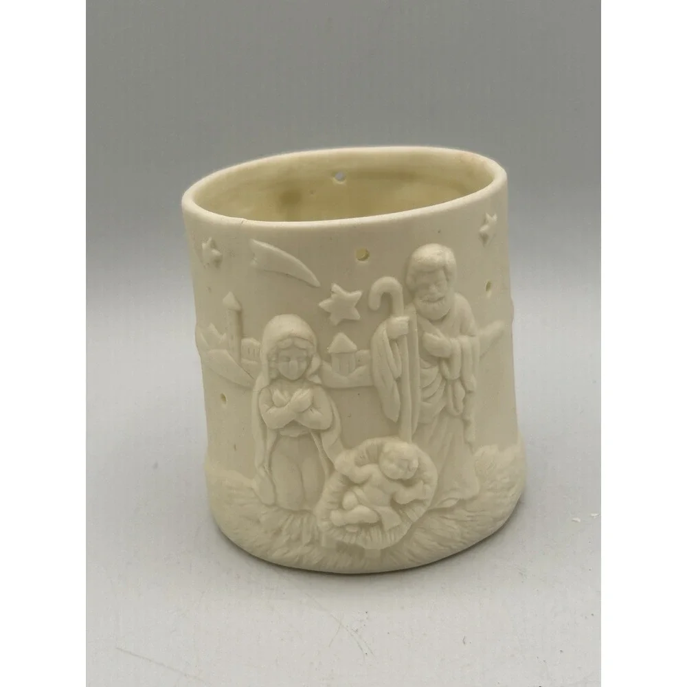 Vintage Summit Collection Nativity Scene Votive Candle Holder‎ 3.25
